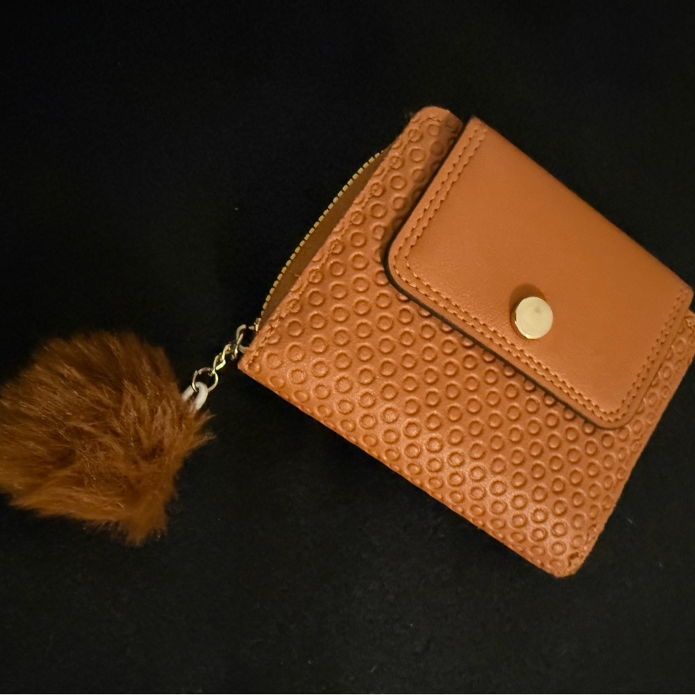 Brown Textured Women's Wallet